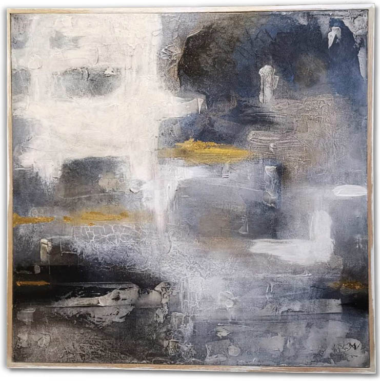 Daydream in Blue 2019 13 Lucky Monkey Acrylic on Canvas 91 x 91 cm Modeka Art Creative Space